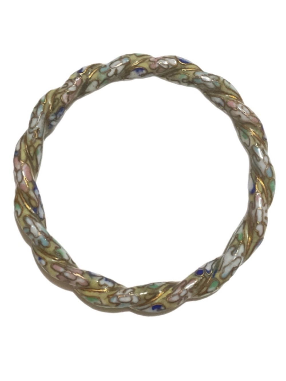 Twisted Cloisonne Bangle Bracelet